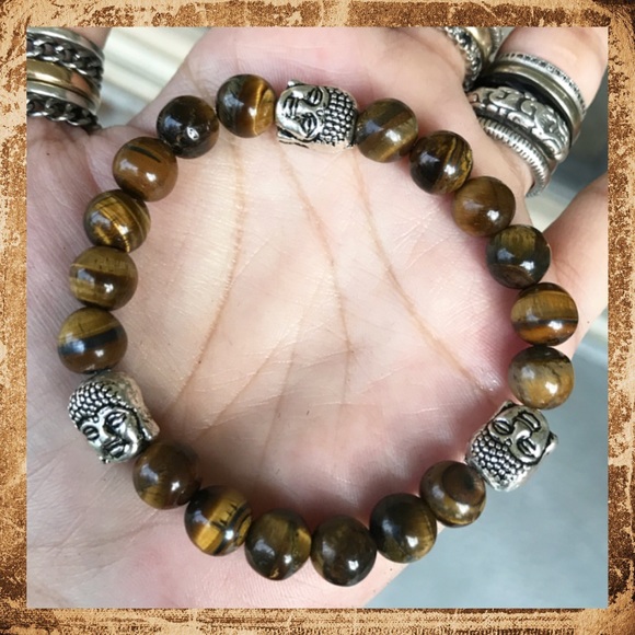 🔴SALE ! Men or women tiger eye buddha bracelet - Picture 7 of 9